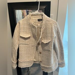 White tweed jacket